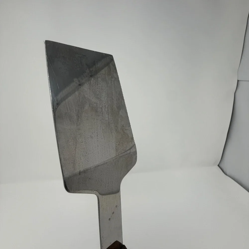 Vermco Stainless Steel Spatula‎ Wood Handle Bottle Opener Serrated Edge Japan